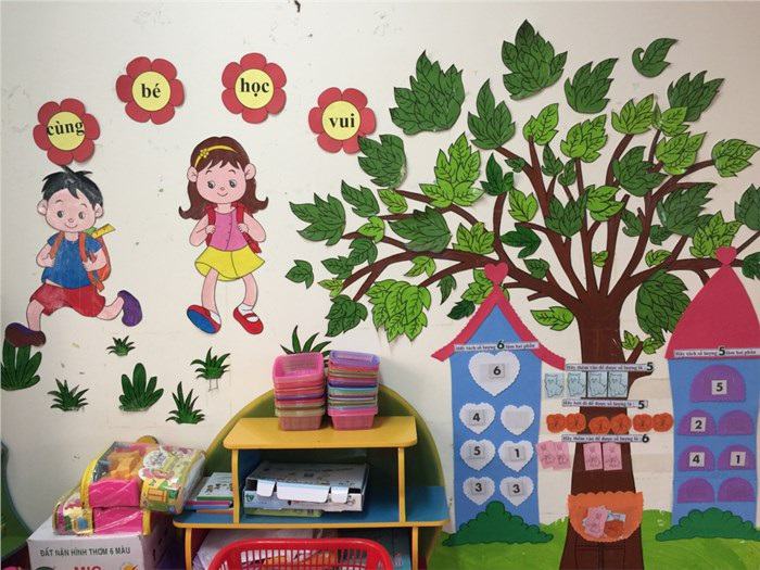 trang trí phòng học mầm non