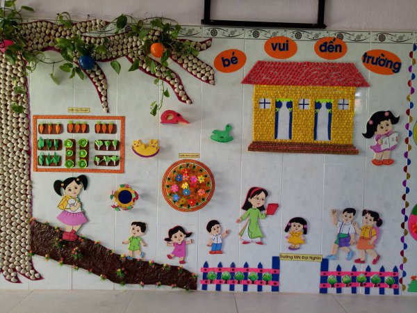 trang trí phòng học mầm non