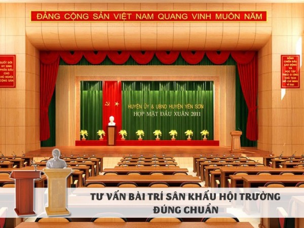 bài trí sân khấu hội trường đúng chuẩn