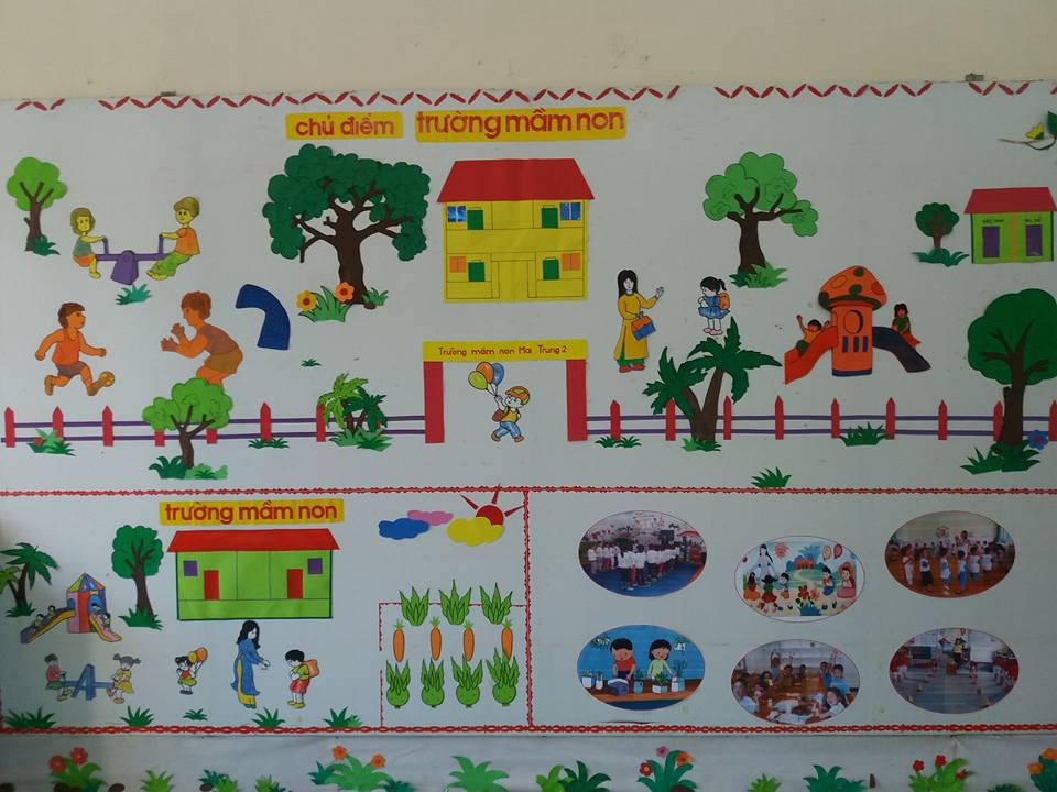 trang trí phòng học mầm non