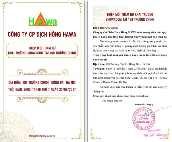 #1 Làm sao để thiệp mời khai trương thật ấn tượng, bạn đã biết chưa? 2 thiệp mời khai trương