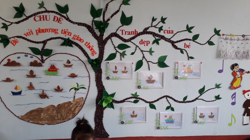 trang trí phòng học mầm non