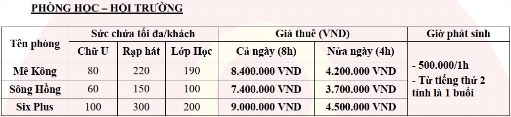 Cho Thuê Phòng Hội Thảo Uy Tín, Giá Rẻ Tại TpHCM 13 bảng giá cho thuê phòng hội thảo quận 1 fafilm