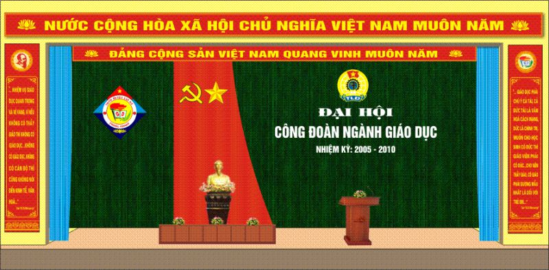 trang trí phông hội trường