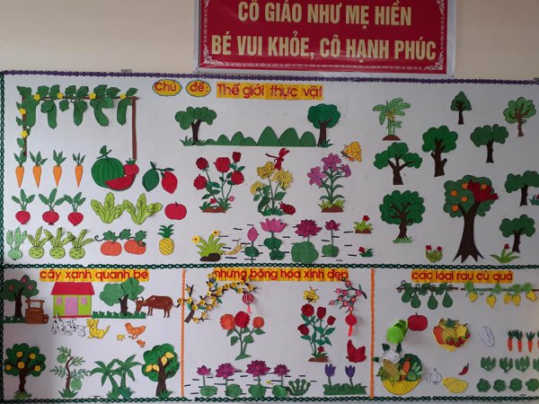trang trí phòng học mầm non