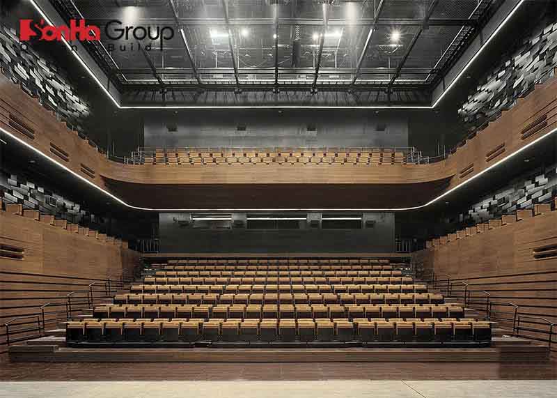 #1 Tiêu chuẩn thiết kế hội trường 400 chỗ - Mới Nhất 2020 5 thiết kế hội trường 400 chỗ chia 2 tầng