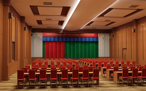 Trang trí hội trường và những điều bạn cần phải biết 5 nội thất hội trường đồng bộ