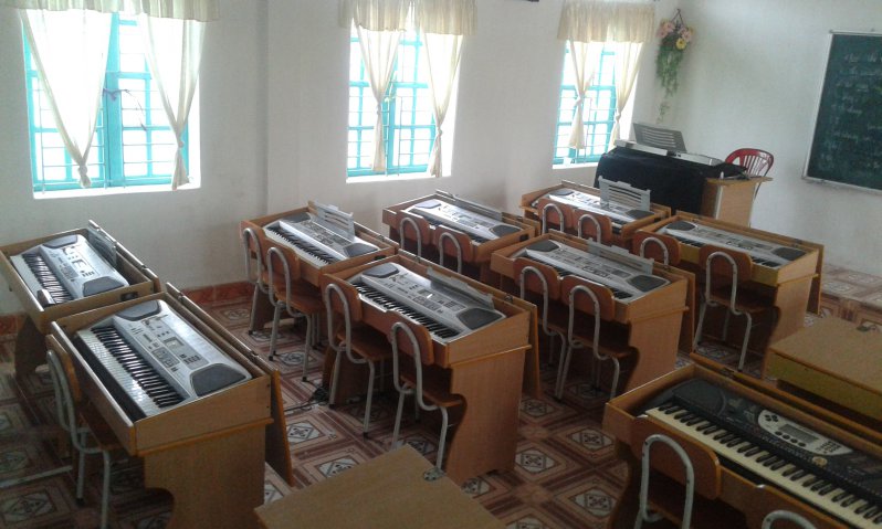 trang trí phòng học âm nhạc